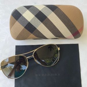 Burberry Gold Polarized Aviator 3080